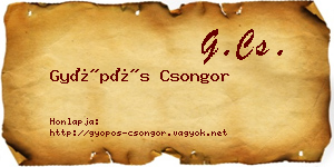 Gyöpös Csongor névjegykártya