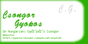 csongor gyopos business card